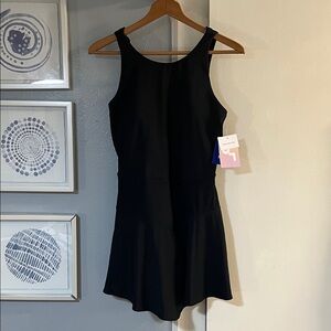 JoyLab Women’s Scallop Detail Black Moisture Wicking Active Dress Size M NWT